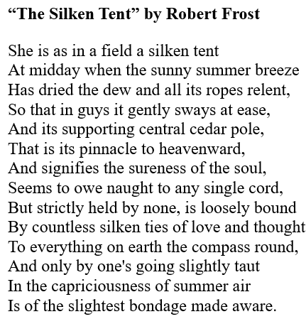 The Silken Tent by Robert Frost 1